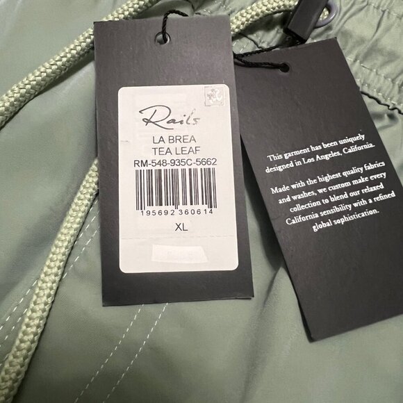 NEW Rails La Brea Swim Short Tea Leaf Size XL Men's Green Swim Trunks NWT - Picture 6 of 6